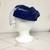 Vintage Blue Velvet, Feather & Tulle Ladies Hat 3 thumbnail