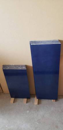 Custom blue lacquer shelves 1