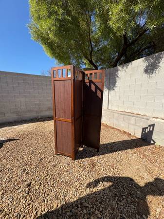 Solid Wood Mahogany Floor Screen/Room Divider 1