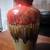 14" Hand Made Red/Brown/Tan Drip Glaze Vase 4 thumbnail