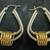 Custom Made 14k Yellow & White GOLD HOOP EARRINGS 1 thumbnail