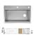 Dolancourt Tight Radius 33 in. Drop-In Single Bowl 18G Stainless Steel 6 thumbnail