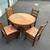 1920 Stickley Brothers Round Pedestal Extension table with 4 Stickley 5 thumbnail
