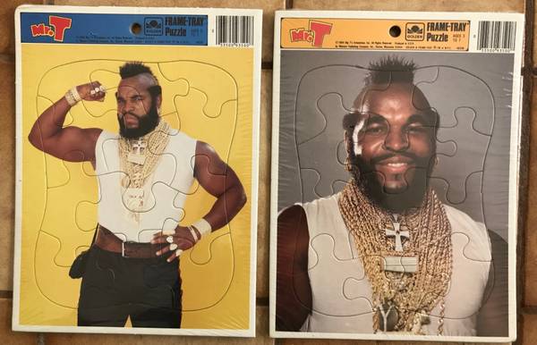 1984 MR.  T Tray Puzzles The A-Team FACTORY SEALED, B. A. Baracus  LOT 1