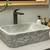 100% Handcrafted Stone Rectangular Tan Stripe Sink Hand-Carved Exterio 4 thumbnail