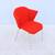 Contemporary Modern EOOS for Coalesse Capa Stackable Red Guest Chair 3 thumbnail