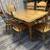 Solid oak dining table,coffee table and end tables 1 thumbnail
