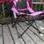 Set of 2 fold up camping chairs pink and red 8 thumbnail
