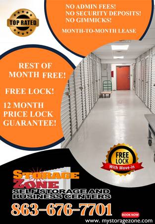 $60 STORAGE UNITS /PARKING SPACE/ WAREHOUSE & CLIMATE CONTROL (lake wales)64149653987969121