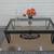 Nice Black Steel Coffee Table with Glass Top 48" X 24" X 18" Like New. 2 thumbnail