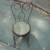 1 ANTIQUE CHILD SIZE WIRE FRAME ICE CREAM PARLOR CHAIR 2 thumbnail