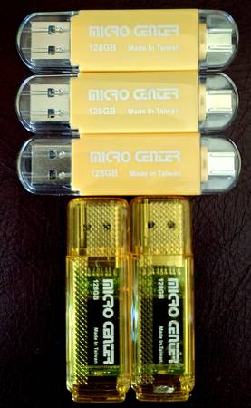 (5) 128GB Dual flash drives 1
