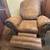 Cow Hide / Embossed Leather Suede Large Recliner Chair Swivel Gliding 22 thumbnail
