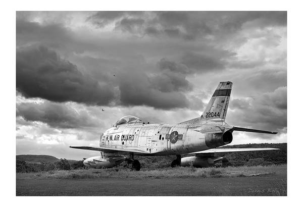 F-86 B&W Print mated & signed for framing- 1