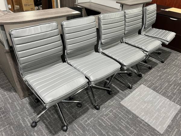Gray Armless Conference Chair - 5 Available 1