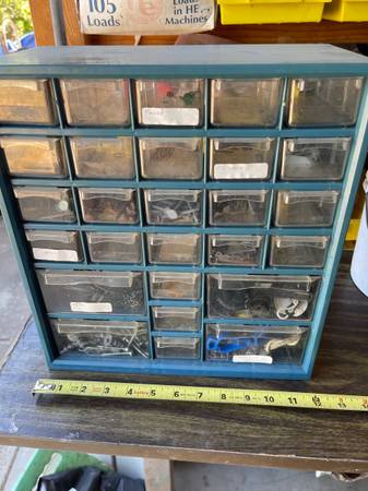 13” Parts Cabinet, Good Condition! Includes Miscellaneous Parts! 1