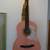 Folk Guitar full  size PINK Johnson w/ Case Model JG-100-PK Nice! 1 thumbnail