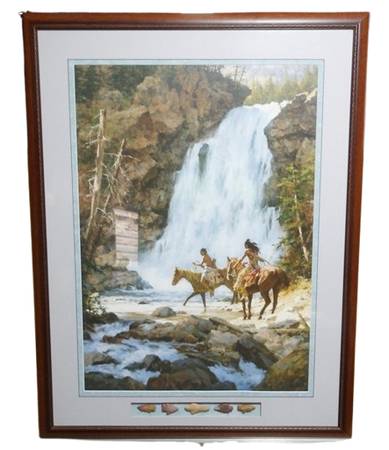 HOWARD TERPNING - CROSSING BELOW THE FALLS - #698/1000 1