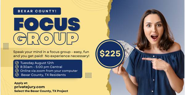 One Day Online Focus Group - Apply Today! 1