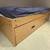 Light Wood Trundle Twin Bed with Mattress 77x41x17 1 thumbnail
