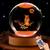 Crystal Ball Lamp with Remote Control, Owl Decor Bedroom 3D Illusion 1 thumbnail