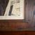 Vintage abstract expressionist woodcut behind glass in wood frame,1955 3 thumbnail