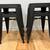 Set of 4 Industrial Metal Short Stools (Matte Black) 3 thumbnail