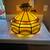 Vintage Stained Glass Hanging Lamp. MCM. + I have 3 more avail. 1 thumbnail