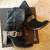 INC-International Concepts Rihanna Black Suede Boots 2 thumbnail