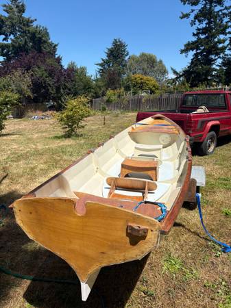 Wooden rowing yawl - $1,700 (Lopez island)63435862017923124