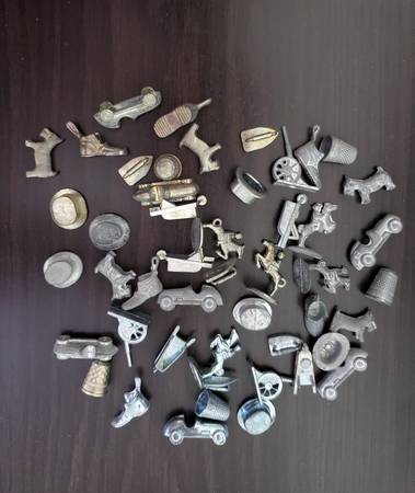 48 Old Monopoly Game Pieces 1