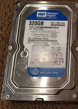 Hard Drive SATA Western Digital WD 320GB 3.5" Desktop 1