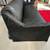 TRUE VINTAGE 1970's MOD Mid Century MCM Black Couch Sofa 3 thumbnail
