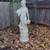 Cement or stone statue on pedestal Woman with Baskets 1 thumbnail