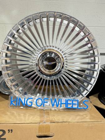 22” Fit Chrysler 300 Dodge Challenger Charger Polish SET Floating Cap 1