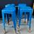 New Set of 4 beautiful blue metal bar stools 29” high 1 thumbnail