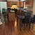 wood kitchen table & 4 leather (imitation) chairs & 2 stools 2 thumbnail