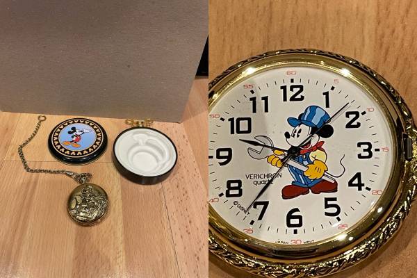 1990’s Mickey Mouse Train Conductor Pocket Watch 1