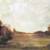 Litho Impressionist Landscape 62x47" Art Deco Woven Silver Mesh Frame 10 thumbnail