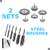 (4 items) Stainless Steel Bore Brush + Wheel Brush + Steel Wool Pads, Hand Brush 6 thumbnail