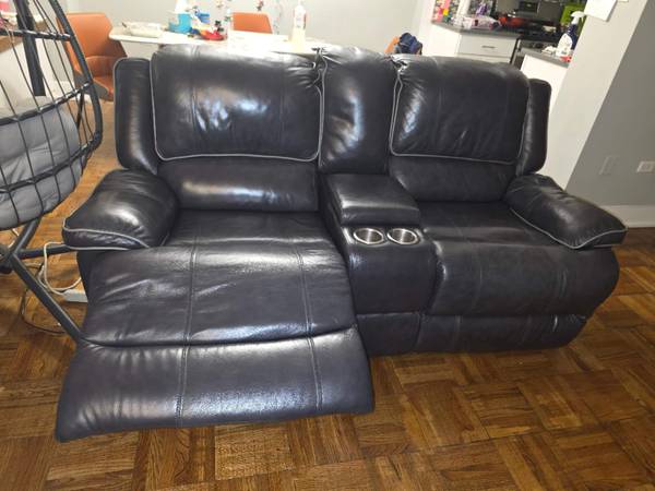 Bobs furniture power leather recliner 1