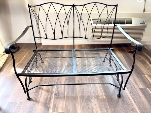 Metal glider Seats Two 1