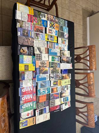 Vintage road maps, state, country, parks, lakes. Map collectors dream 1