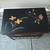 Floral Art Wooden Trunk On Metal Base Side Table Nightstand Storage 3 thumbnail