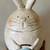 Two Piece Easter Egg Bunny Figurine Candy Holder Decoration Accent 1 thumbnail