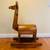 MCM Mid-Century Handmade Wooden Rocking Horse Llama Kangaroo Camel 1 thumbnail