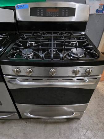 GE PROFILE STAINLESS STEEL GAS STOVE OVEN 1