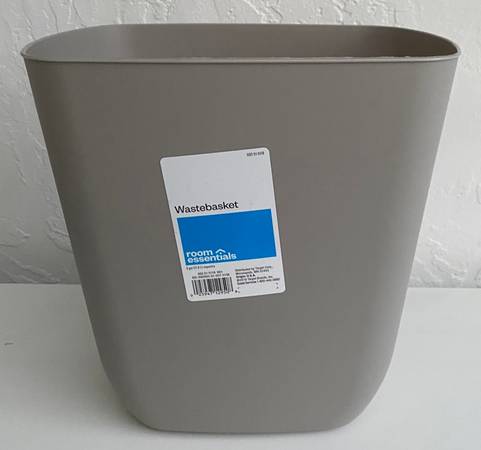 Open Vanity Trash Can Gray 1