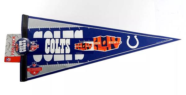 COLTS Super Bowl XLIV Pennant Pin Sticker NOS! Peyton Manning FUN COOL 1