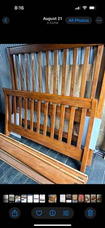 Sleigh bed frame full size 1